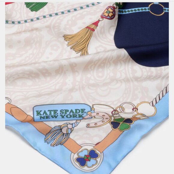 Only Piece!!! Lny Horse Silk Square Scarf from Kate Spade New York - Picture 3 of 11
